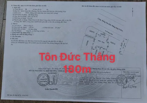 Thấp hơn thị trường 30% đã sở hữu mặt tiền Tôn Đức Thắng - Hội An. Tặng thêm ngôi nhà kiên cố (MS223)