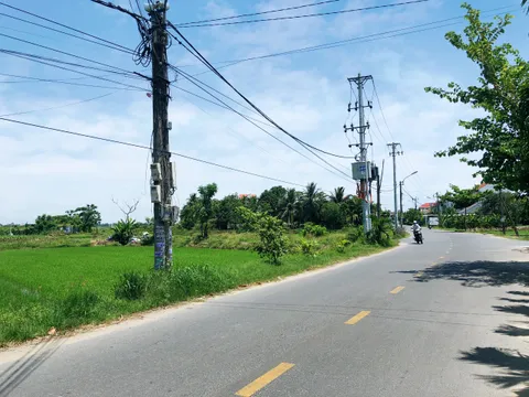 HÀNG HIẾM : Sở Hữu Mặt View Lúa Lên Đến 55m mặt tiền đường Lê Thánh Tông - An Mỹ - Hội An. - Giá chỉ 26 triệu/m (MS438)