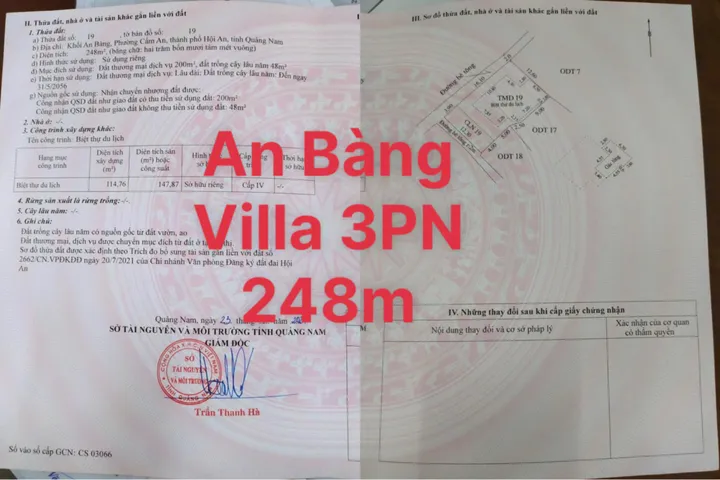 Bán Villa Sân Vườn Siêu Đẹp Biển An Bàng - Hội An. Khai thác dòng tiền cực hiệu quả (MS342)