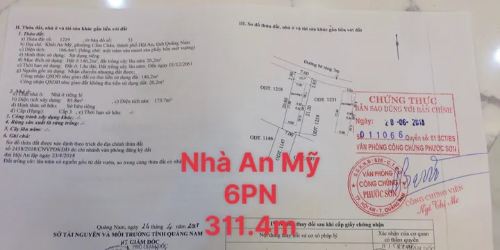 Bán Homestay View Lúa Cánh Đồng An Mỹ - Hội An - Cách đường Lê Thánh Tông chỉ 50m (MS52)